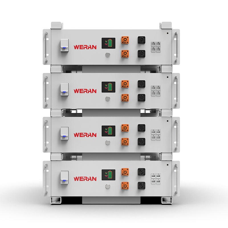 WERAN WRL-48100RW 51,2V 100Ah LiFePO4-rackbatteri (5,12kWh) – 8000 cykler, CAN/RS485, stapelbar hem ESS