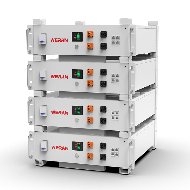 WERAN WRL-48100RW 51,2V 100Ah LiFePO4-rackbatteri (5,12kWh) – 8000 cykler, CAN/RS485, stapelbar hem ESS