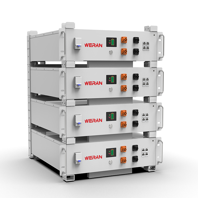 WERAN WRL-48100RW 51,2V 100Ah LiFePO4-rackbatteri (5,12kWh) – 8000 cykler, CAN/RS485, stapelbar hem ESS