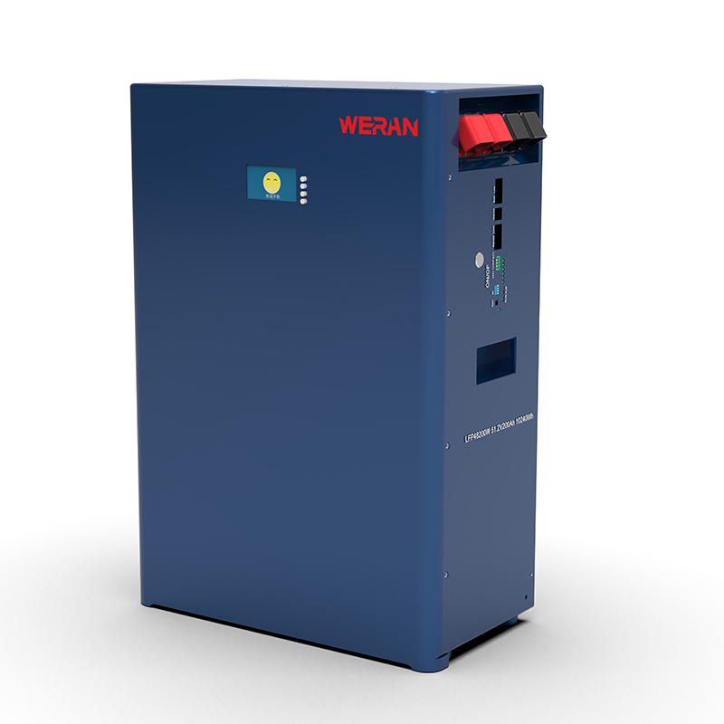 WERAN WRL-48100WB 51,2V 100Ah Väggmonterat LiFePO4-batteri (5,12kWh) – IP65, 6000 cykler, Solcellslagring utomhus