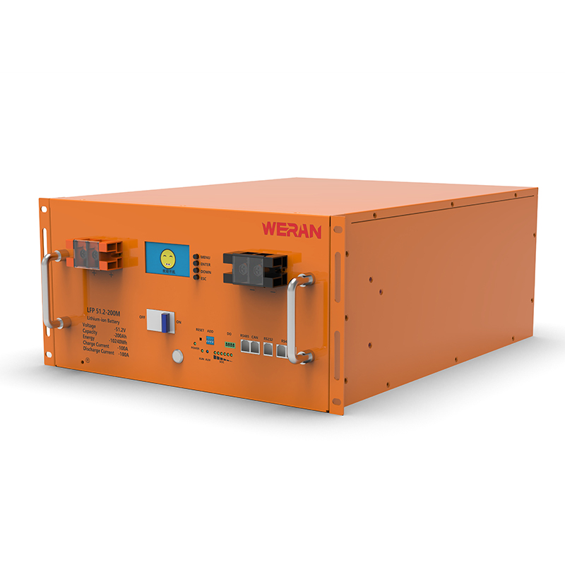 WERAN WRL-48200RO 51,2V 200Ah LiFePO4-rackbatteri (10,24kWh) – 8000 cykler, högström, modulär solcellslagring